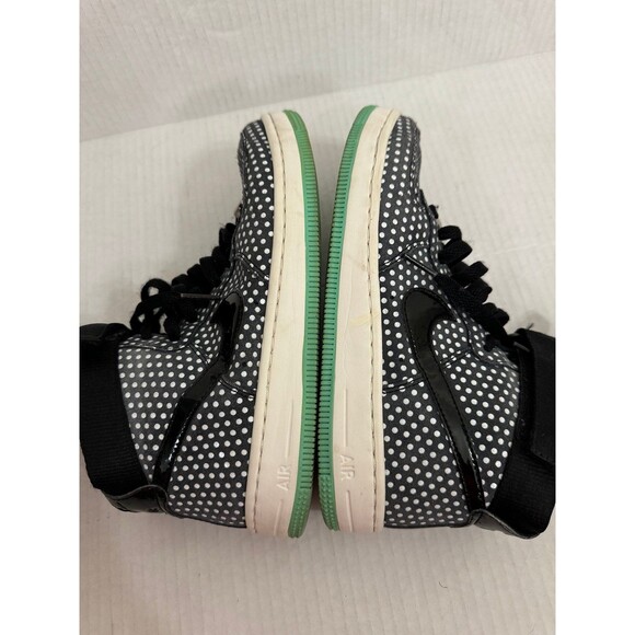 NIKE AIR AF1 ULTRA FORCE MID POLKA DOT Black/Sail green blue 654851-012 womens 6 - Picture 7 of 10